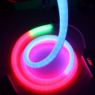 Dış mekan çok renkli su geçirmez IP65 RGB LED dekorasyon ışığı LED neon flex 360 derece şeritleri