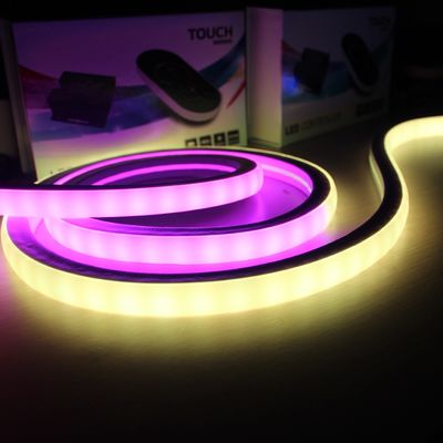 50m 24v silikon esnek süper parlak SPI karışım renkleri Ip68 rgbw Led Neon Flex dijital takip neonu