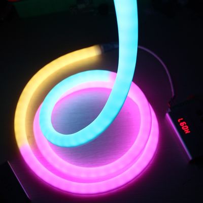 İnanılmaz yuvarlak 360 derece LED neon esnek dijital dmx neon şerit ışığı dmx piksel neon ip