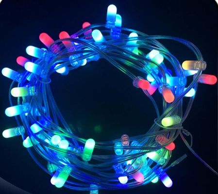 100m Dış Ağacı Dekoratif Koyu yeşil Tel Noel 12V LED Peri Klip Işıkları LED Noel