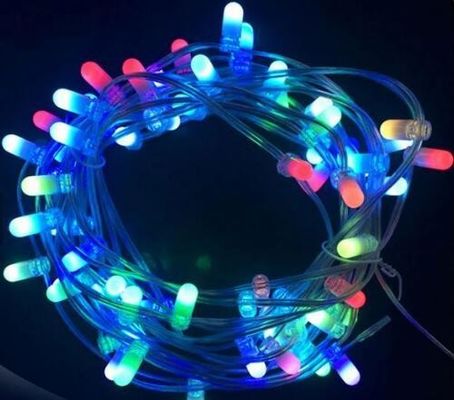 100m LED iplik perileri açık hava dekoratif rgb renk değiştiren kristal klip iplikleri 666 led