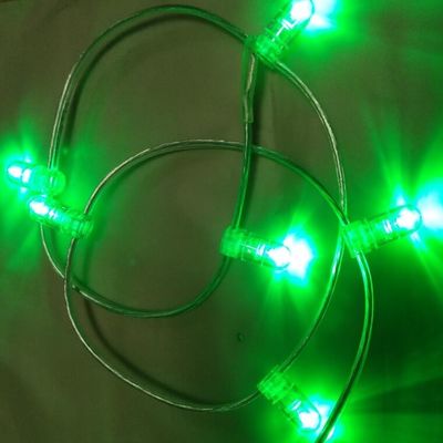 yeşil PVC kristal Tel DC 12V klip ışığı 1000LEDs peri ışığı dize 100m/roll led tomurcuk ışıkları