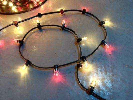 Peri Noel ışıkları 100m ip 1000 ampul 12v kristal ipler rgb dekorasyon ışığı
