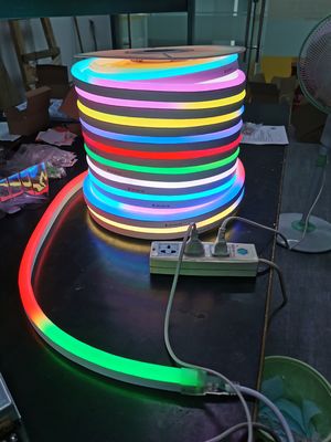 24V/12V Tam Renkli Programlanabilir Akıllı Dijital Çift Taraflı 5050 Piksel RGB LED Neon Flex