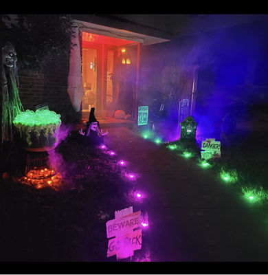 WIFI APP Bahçe Led String Lights Plug-In RGB Pixel Çim ampulleri